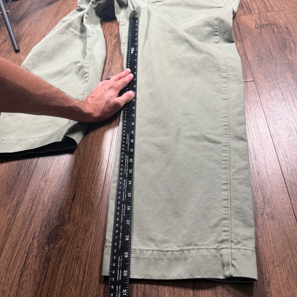 Wallace & Barnes Officer Chino Pant Mens 32x32 Sage Green Field Cotton Trousers - Picture 9 of 13